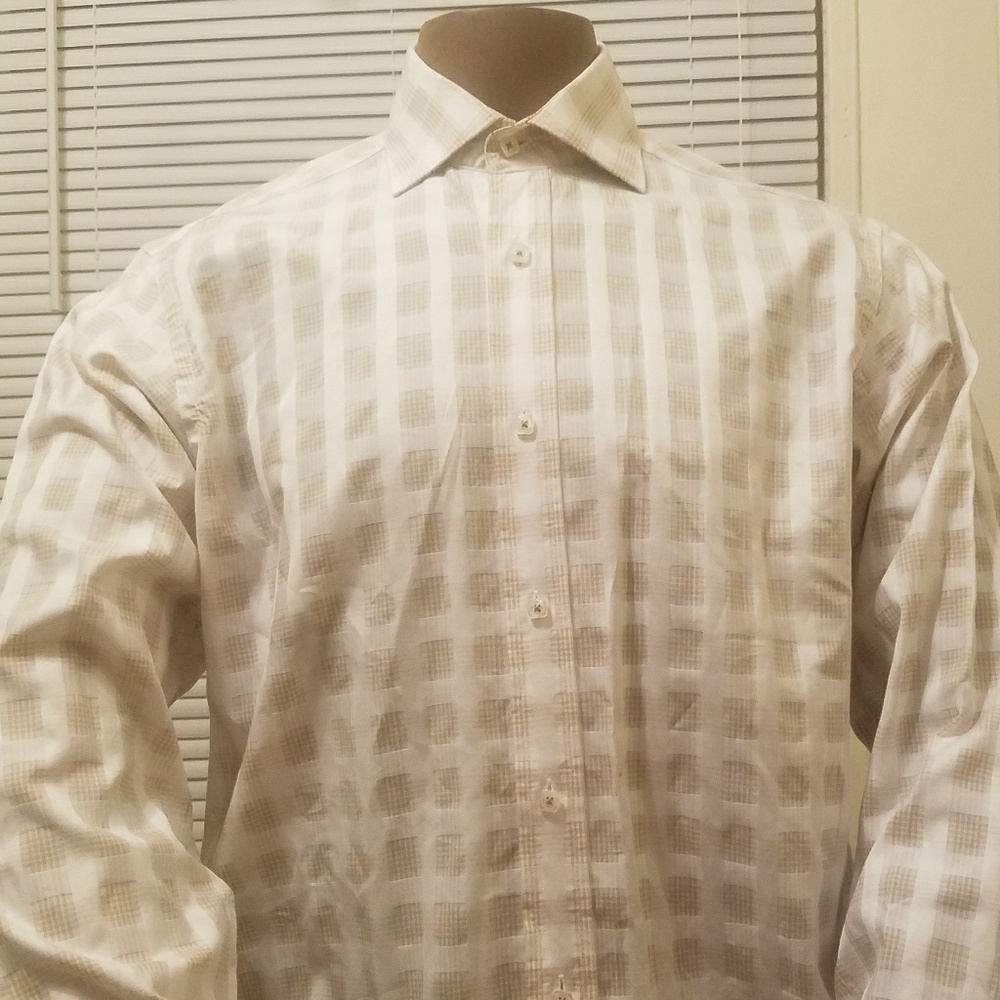BULLOCK & JONES Plaid Long Sleeve Sport Shirt